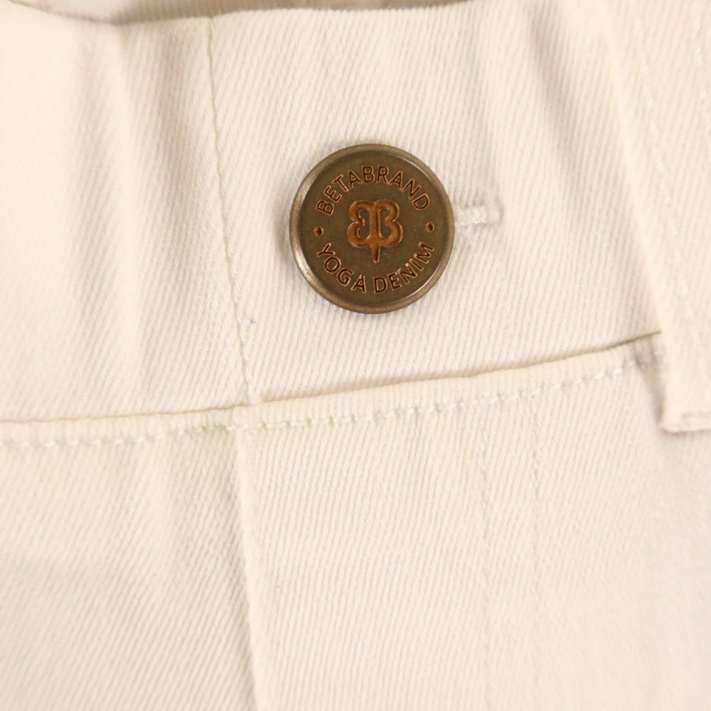 Betabrand Pants Womens XS Petite White Cotton Blend Yoga Denim - Picture 3 of 11